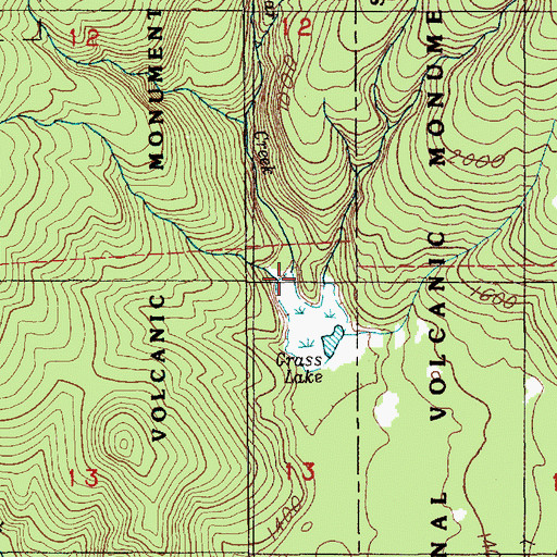 Topographic Map of Cougar Creek, WA