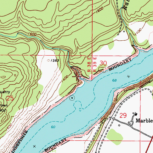 Topographic Map of Crown Creek, WA