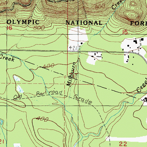Topographic Map of Dry Creek, WA