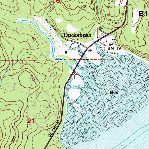 Topographic Map of Duckabush River, WA