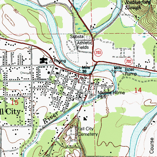 Topographic Map of Fall City, WA