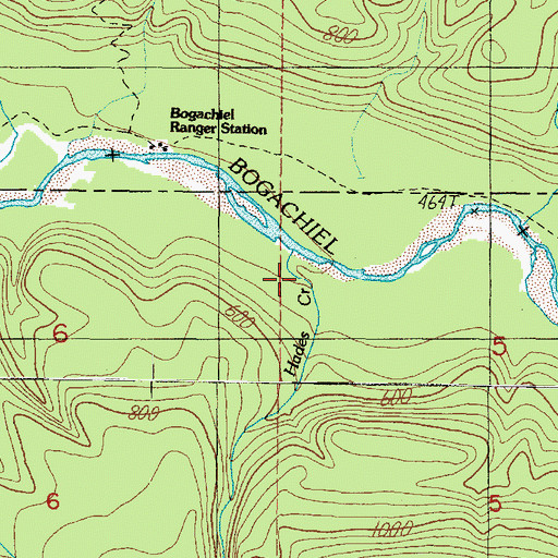 Topographic Map of Hades Creek, WA