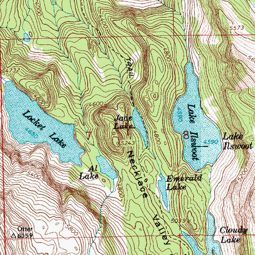 Topographic Map of Jade Lake, WA