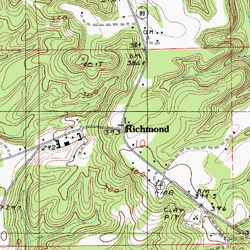 Topographic Map of Richmond, AL