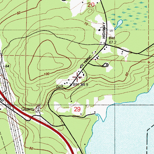 Topographic Map of New Kamilche, WA