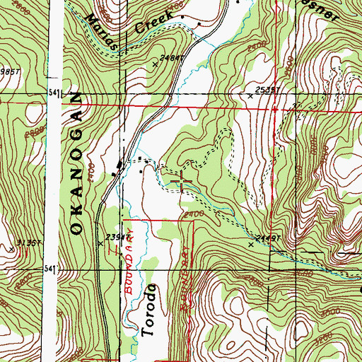 Topographic Map of O'Connor Canyon, WA