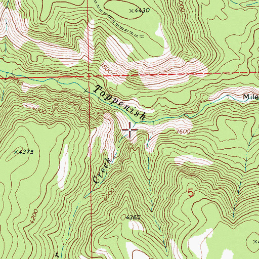 Topographic Map of O'Connor Creek, WA