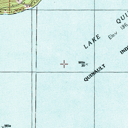 Topographic Map of Lake Quinault, WA