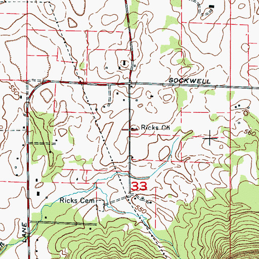 Topographic Map of Christian Home Church of Christ, AL