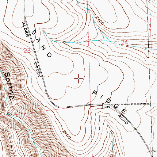Topographic Map of Sand Ridge, WA