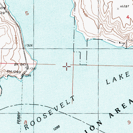 Topographic Map of Sanpoil River, WA
