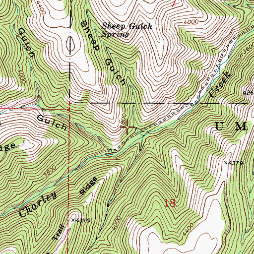 Topographic Map of Sheep Gulch, WA