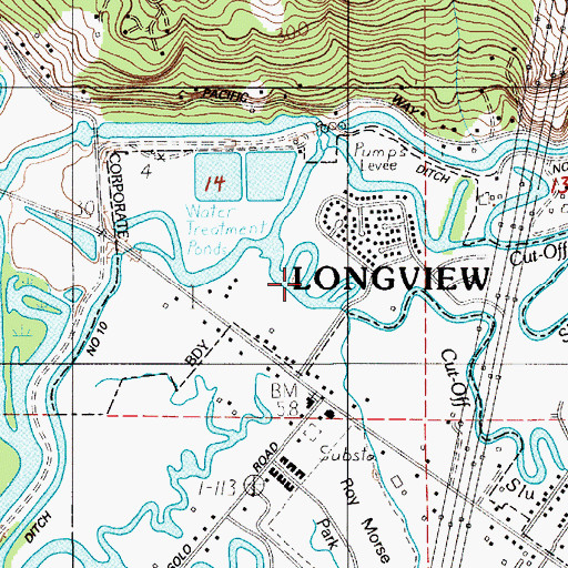 Topographic Map of Ditch Number Ten, WA