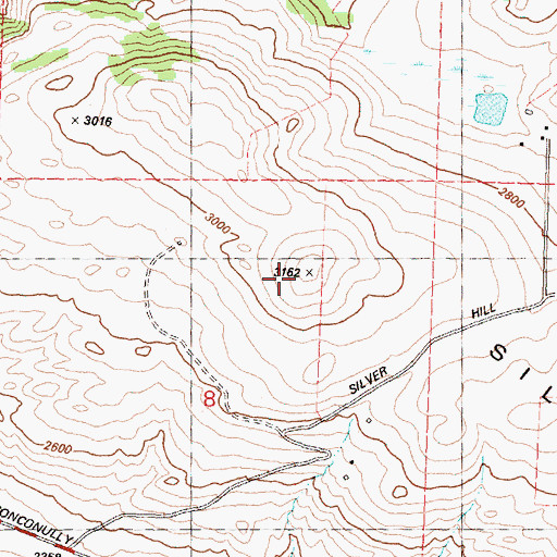 Topographic Map of Silver Hill, WA
