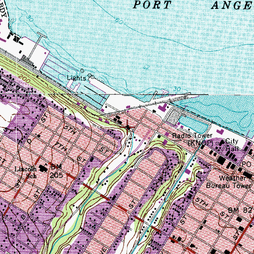 Topographic Map of Tumwater Creek, WA