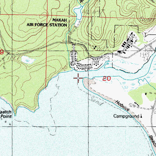 Topographic Map of Waatch River, WA