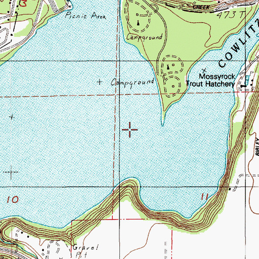 Topographic Map of Mayfield Lake, WA