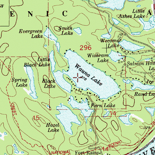 Topographic Map of Little Black Lake, WA