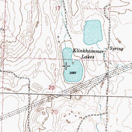 Topographic Map of Klinkhammer Lakes, WA