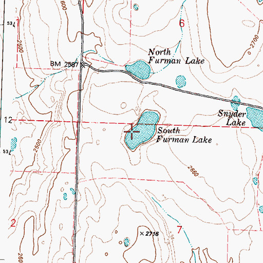 Topographic Map of South Furman Lake, WA
