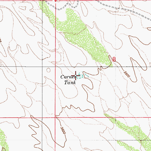 Topographic Map of Corner Tank, AZ