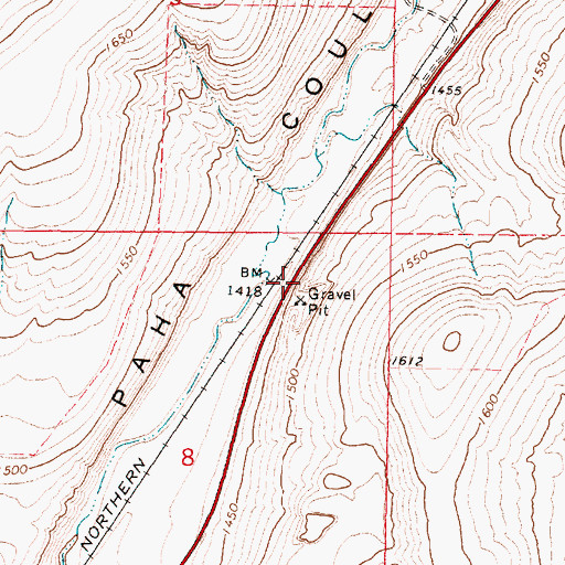 Topographic Map of Adams County, WA