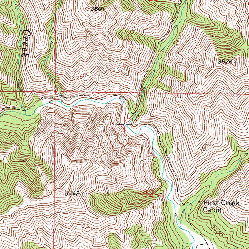 Topographic Map of Crooked Creek Trail, WA