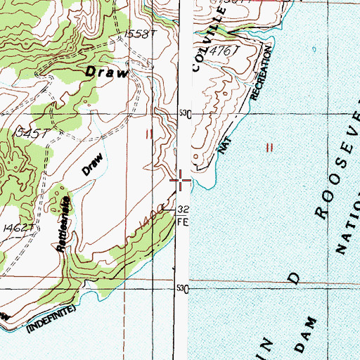 Topographic Map of Moore Draw, WA