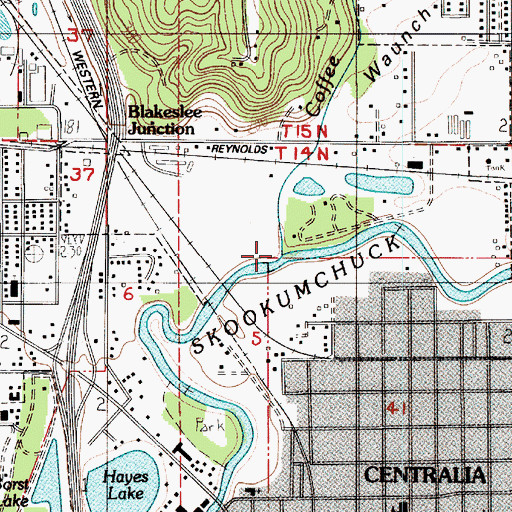 Topographic Map of Coffee Creek, WA