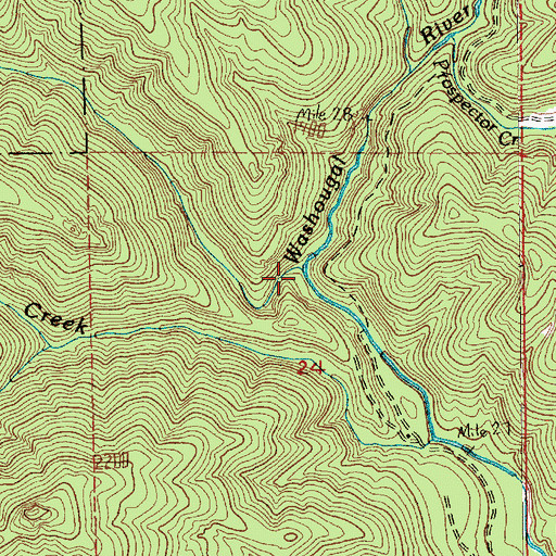 Topographic Map of Bluebird Creek, WA