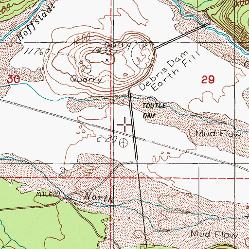 Topographic Map of Toutle Dam, WA