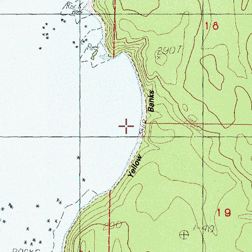 Topographic Map of Yellow Banks, WA