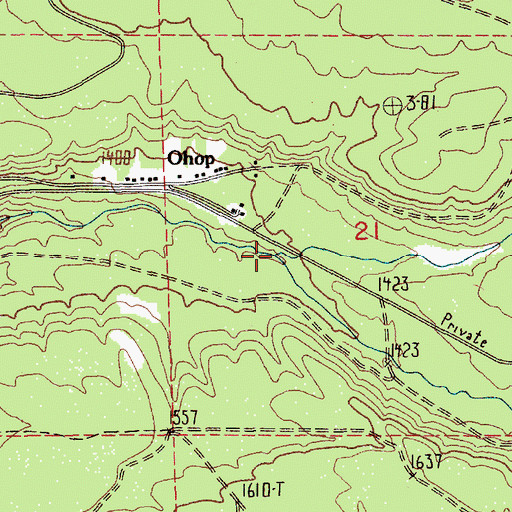 Topographic Map of North Fork Ohop Creek, WA