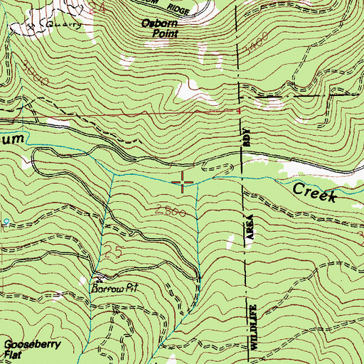 Topographic Map of Ice Water Creek, WA