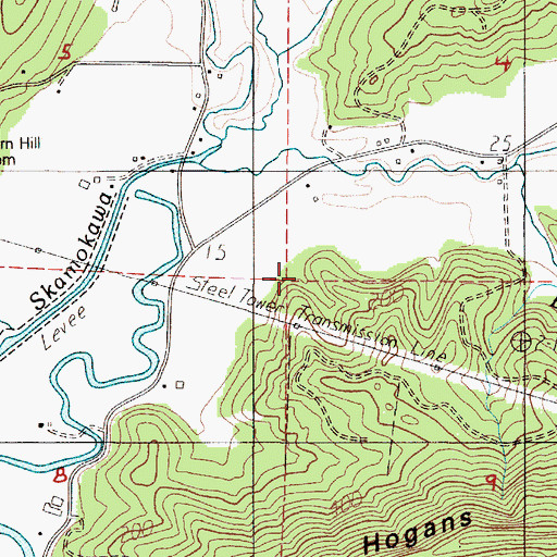 Topographic Map of East Valley, WA