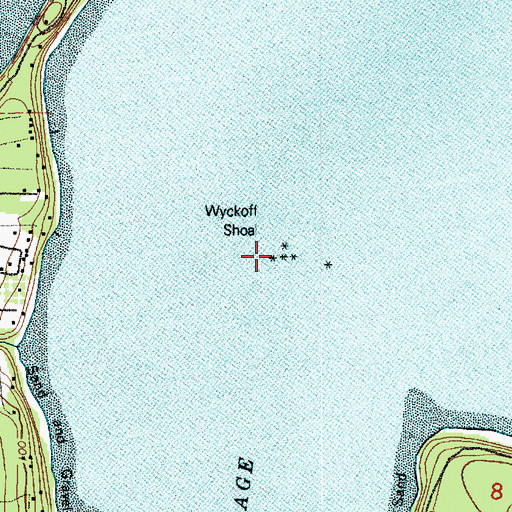 Topographic Map of Wycoff Shoal, WA