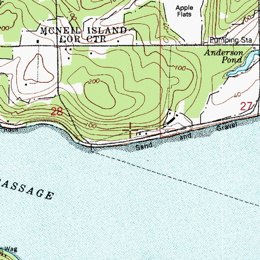 Topographic Map of Bee, WA