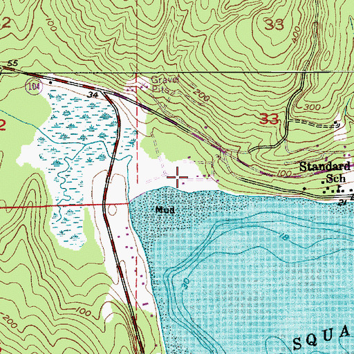 Topographic Map of Shine-Gri-La, WA