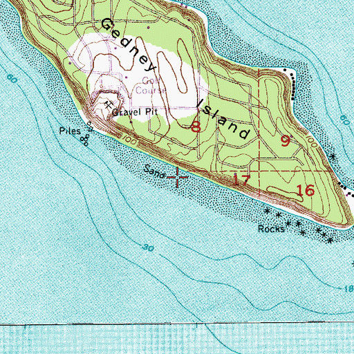 Topographic Map of White Bluff, WA