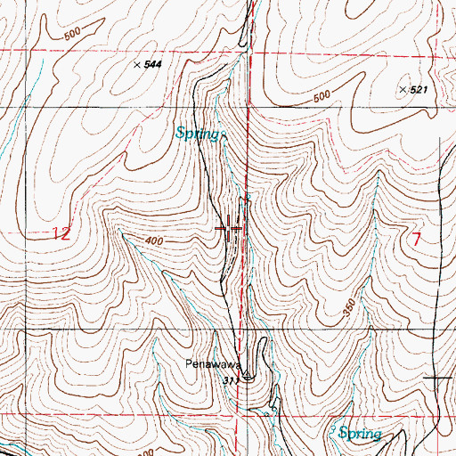 Topographic Map of Fincher Grade, WA