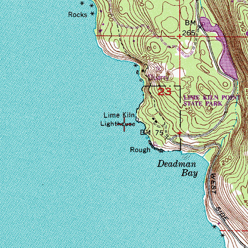 Topographic Map of Lime Kiln, WA