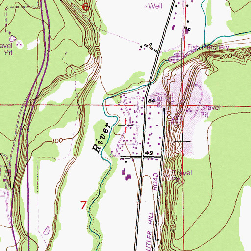 Topographic Map of Belleville, WA