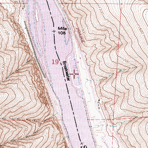 Topographic Map of Boyer Marina, WA