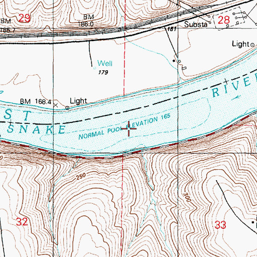 Topographic Map of McGuire Shoal, WA