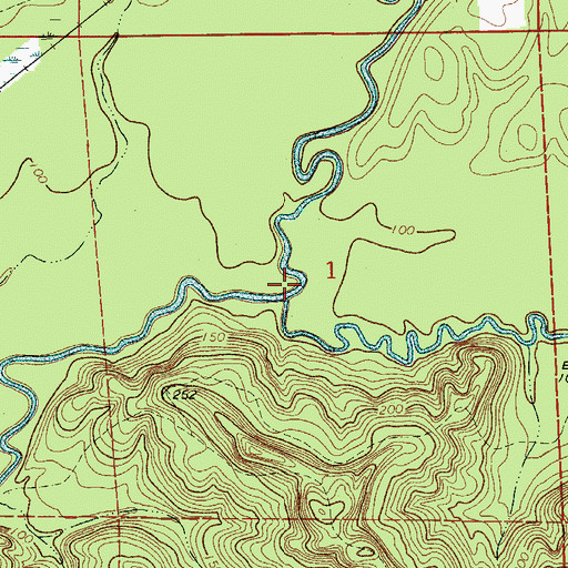 Topographic Map of Robinson Creek, AL