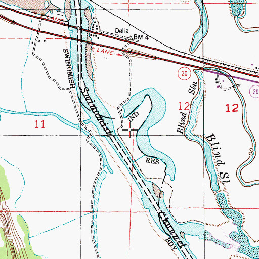 Topographic Map of Old Channel, WA