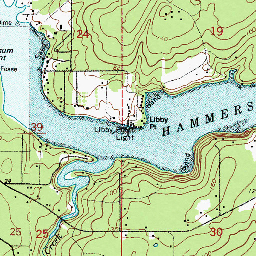 Topographic Map of Libby Point, WA