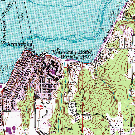 Topographic Map of Retsil, WA