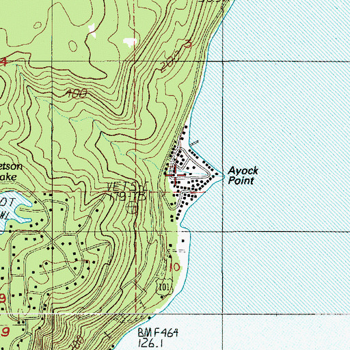 Topographic Map of Ayock, WA