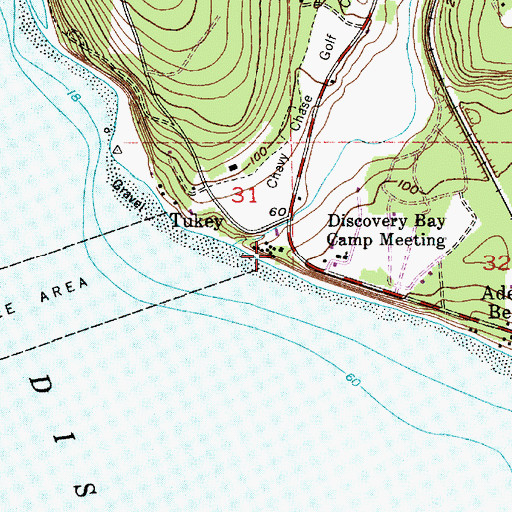 Topographic Map of Chevy Chase Inn, WA